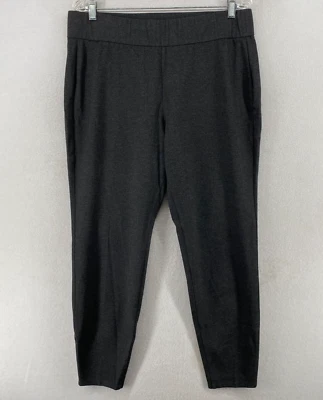 Pantalones EILEEN FISHER L Viscosa Ponte Delgados Elastizados Tirar de Cintura Elástica Carbón Foto 1 de 4