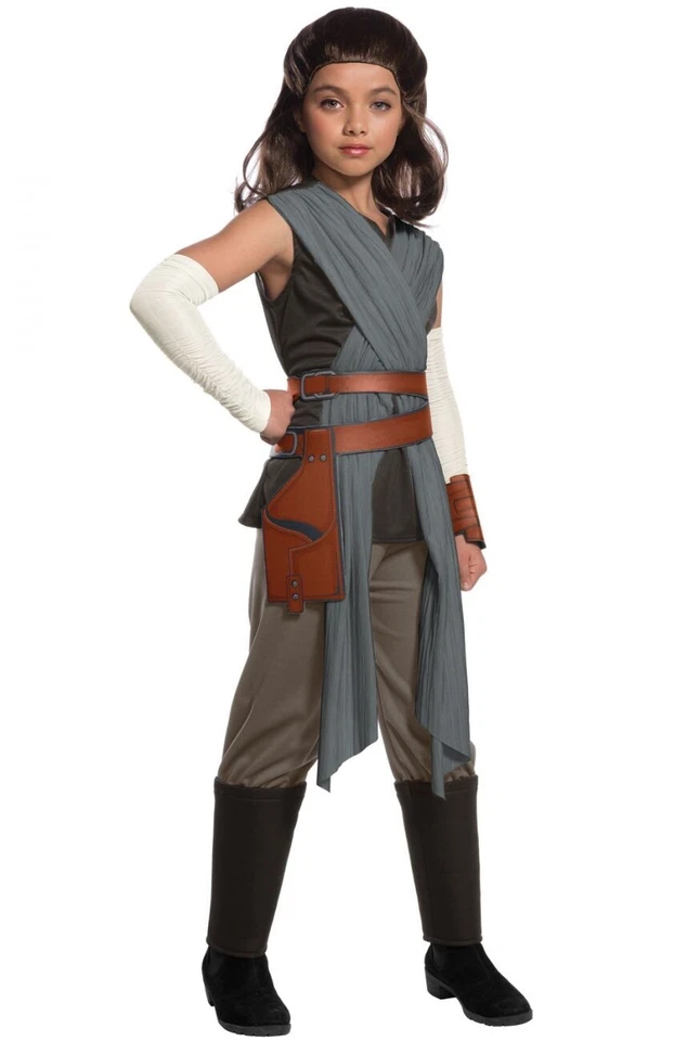 Star Wars VIII Deluxe Rey Last Jedi Child Halloween Costume Small 4-6 - Image 1 of 1