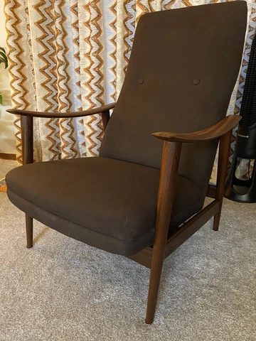 Vintage Mid Century Modern Danish Rosewood Recliner Chair by Westnofa Cover