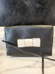 Neu ohne etikett! Kate Spade Robinson Street Zanni schwarze Schleife Umhängetasche Geldbörse - Bild 1 von 8