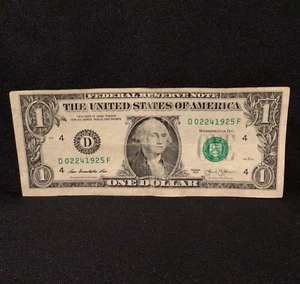 True Birthday Bill Serial Number $1 One Dollar Note 02241925 February 24th 1925 - Picture 1 of 6
