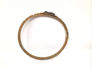 Wood Bead Embroidery Hoop Latch Lock Tension Cross Stitch 7” LOOK READ Vintage - Picture 1 of 12