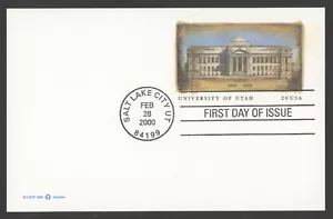 2000 US Scott# UX312 20c University of Utah Postal Card, FDC - Picture 1 of 1