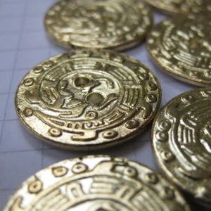 10 Brass Hieroglyph Buttons - Picture 1 of 8