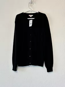 New Crewcuts Cardigan Sweater Button Girls 12 Black 100% Cotton - Picture 1 of 8