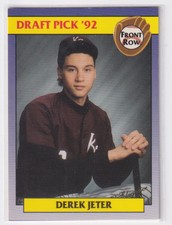 1992 FRONT ROW DRAFT PICKS PROMO CARD DEREK JETER RC NEW YORK YANKEES #55
