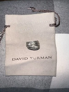 David Yurman Sterling Silver X Crossover Ring with Diamonds Size 6 - Pre-Owned - Picture 1 of 9