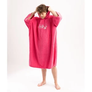 Tiki Beach Changing Robe Pink Adult NEW 100% Cotton Towelling Mens Womens Poncho - Picture 1 of 2