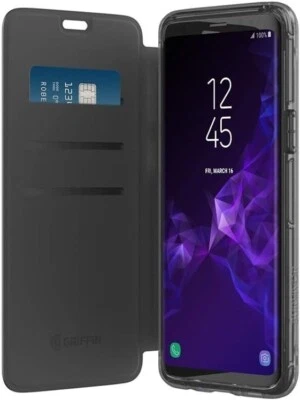 Funda tipo billetera de cuero fuerte Griffin Survivor protección contra impactos Samsung Galaxy S9+ Foto 1 de 4