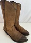 Durango Women's Brown Leather Pull On 11” Tall Cowboy Western Boots RD4112 US 8M