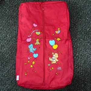 Vintage Care Bears Childs Garment/Luggage Bag Red Rainbow Handles 1983 - Picture 1 of 6