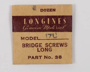 Longines Genuine Material Bridge Screws (Long) Part #38 for Cal. 17L - Picture 1 of 2