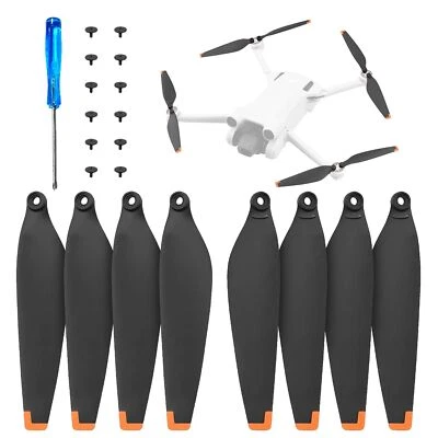 DERAY | Propeller für DJI Mini 3 Pro Drohne, TPU Gummi Spitze, 8 Stück / 4 Paar - Bild 1 von 4