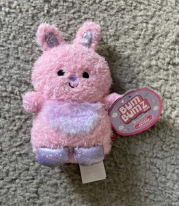 Bum Bumz 4.5” SpringBumz Bowie The Bunny Pink Plush Exclusive Extras Easter NWT - Picture 1 of 2