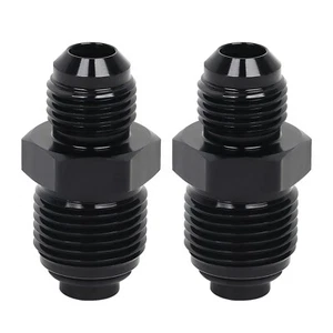 6AN Male Flare to M16x1.5 O Ring Seal Power Steering Adapter Fitting Black 2Pcs - Bild 1 von 14