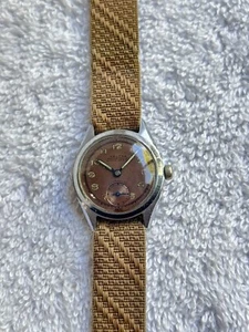 Halton militar vintage, 15 joyas, bobinado mecánico, acero inoxidable suizo - Imagen 1 de 7