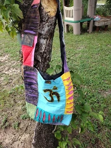 Nepal 100% Cotton Hippie Piece Bohemian Hobo Rag Shoulder Bag - Picture 1 of 3