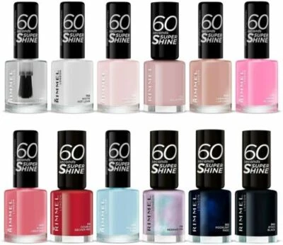 Rimmel Nail Polish varnish 60 Seconds Super Shine Rita Ora 8 ml Select shades