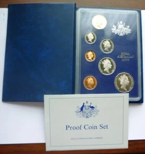 1987 AUSTRALIA - OFFICIAL PROOF SET (7) - WILDLIFE - ORIG. RAM BOX, COA - Picture 1 of 13
