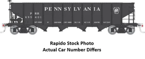 Rapido Trains #178009A-6 HO Scale Pennsylvania PRR H21a Hopper late/black 695981 - Picture 1 of 4