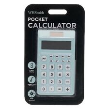 WHSmith Mint Green Pocket Calculator 8 Digit Display With Large White Buttons