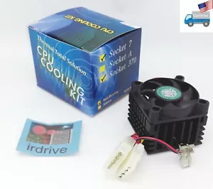 NEW AOC Intel Socket 370/586,Socket 7 4-pin Molex Ball Bearing CPU Cooling Fan - Picture 1 of 12
