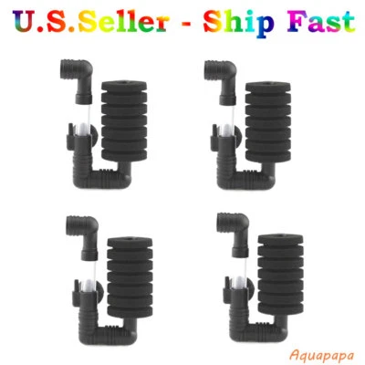 NOT SPECIFIED 4x New Bio Sponge Filters for Betta Fry Fish Tank Small Aquarium