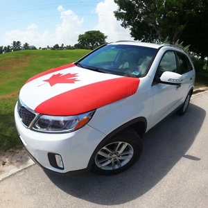 Cubierta capó coche bandera Canadá tamaño universal elástico poliéster capó patriota - Imagen 1 de 10