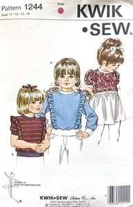 1980er Kwik Nähen Kleinkind Shirt Muster 1244 Größe T1-T4 ungeschnitten - Bild 1 von 2