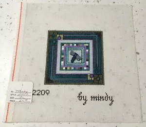 REDUCED AGAIN! VTG Dragonfly #2209 Hand Painted NP Canvas by Mindy - 18 Ct. - Picture 1 of 2