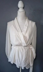 Phase Eight White Wrap Blouse, 14 - Picture 1 of 6