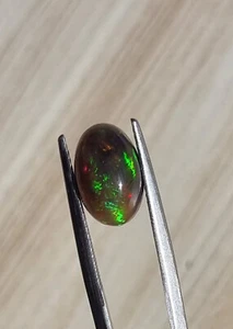 3.17 ct. Opale Nero / Black Opal Natural Cabochon Ovale Etiopia - Foto 1 di 7