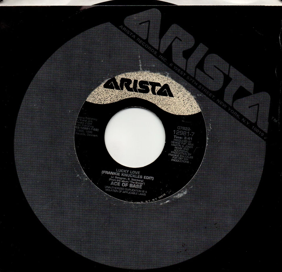ACE OF BASE - LUCKY LOVE / ACOUSTIC VERSION - Image 1 of 1