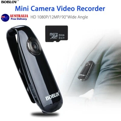 64GB 1080P Mini Body Wear Camera Bike Cycling Video Recording Motion Activated - Image 1 of 4