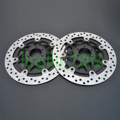 1 пара передних тормозных дисков для Honda CBR600F VFR400R VFR750F CBR900RR черные - Изображение 1 из 3