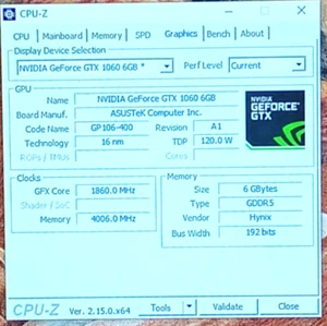 ASUS NVIDIA GeForce Turbo GTX 1060 6GB GDDR5 2x HDMI 2x DP Graphics Video Unit - Picture 1 of 14