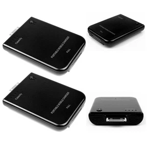 2X 2800MAH PORTABLE EXTERNAL BLACK BATTERY CHARGER 30-PIN IPHONE 4S 4 IPOD NANO - Zdjęcie 1 z 1