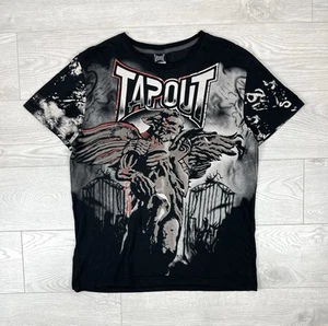 T-shirt uomo Tapout All Over stampa stile afflizione Y2K taglia L - Foto 1 di 9