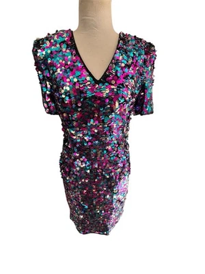 Винтажная шелковая блестка коктейльная официальная оболочка русалка фея новогодняя вечеринка - Изображение 1 из 4