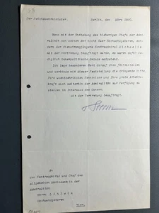 Hans von Seeckt - Generaloberst - Reichswehrminister -Brief - original signiert - Bild 1 von 2