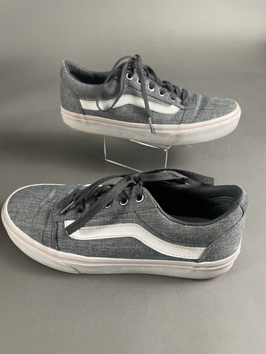 Scarpe VANS Off The Wall in tela grigia taglia 7 donna indossate delicatamente