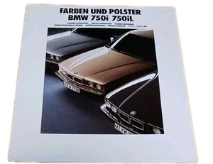 Autoprospekt " Farben und Polster BMW 750i 750iL" 1991  XXL-Format 34 x 28,5cm - Bild 1 von 1