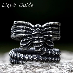 Neu 316L Edelstahl Alien Fingerring für Mann Frauen Schmuck Ringgröße 7-13 - Bild 1 von 14