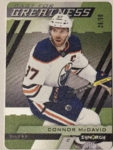 2022 Synergy Cast for Greatness Metal Green Achievement /50 Connor McDavid #CG-2 - Picture 1 of 2