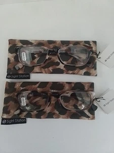 Sight Station Damen Designer Lesebrille 2 Paar stark + 2 mit Etuis - Bild 1 von 7