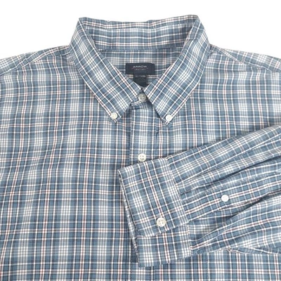 Arrow USA 1851 Men’s Size XXL Plaid Button-Down Collared Shirt Long Sleeve - Image 1 of 4