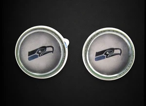 Football Card Cufflinks, Seattle Seahawks Wedding Jewelry Cuff Links - Foto 1 di 5