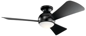 44" Kichler Sola Satin Black LED Ceiling Fan - Picture 1 of 1