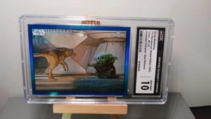 Grogu Meditating Blue /99 2022 Topps chrome The Mandalorian Star Wars CGC 10 Gem - Picture 1 of 4