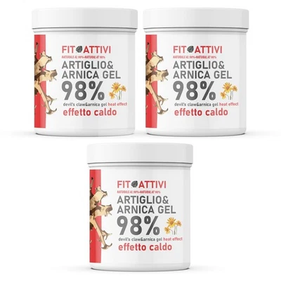 Artiglio e Arnica Effetto Caldo 98% Gel 3x550ml FITOATTIVI - Immagine 1 di 4